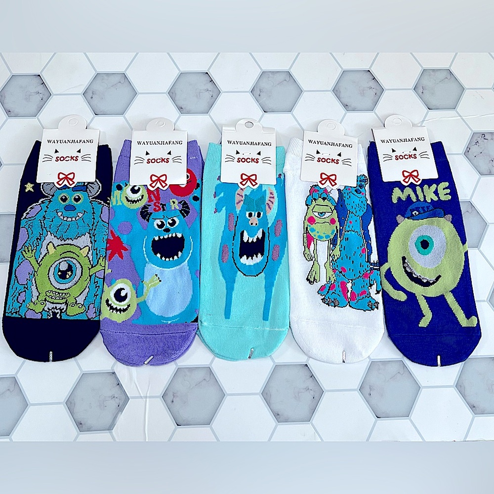 Monster Friends Ankle Socks 5 Pairs